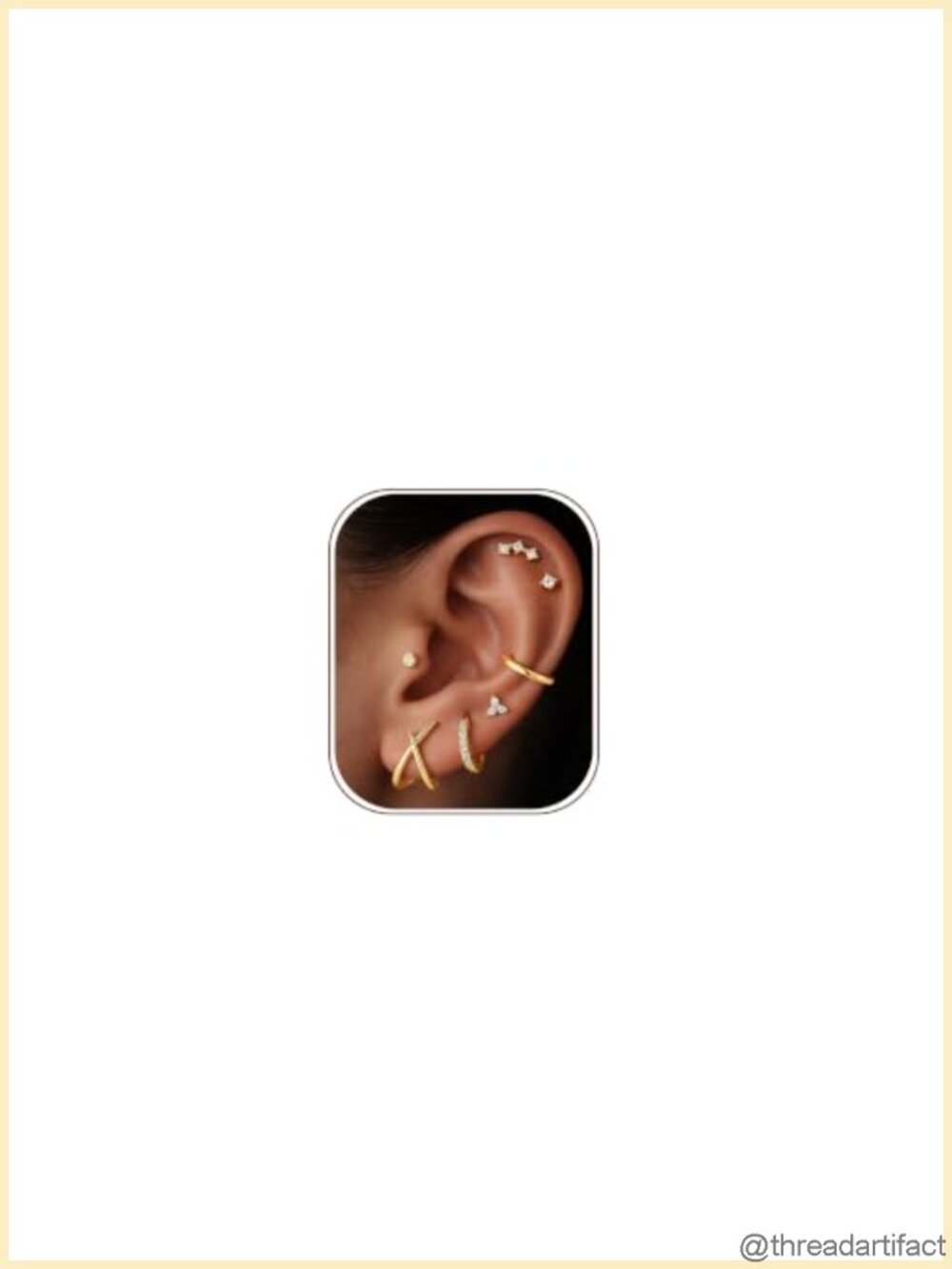 14K Gold Plated Hypoallergenic Stud Earrings Set for Women